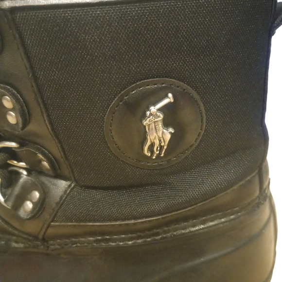 Polo Ralph Lauren Men\'s Black Rubber & Cordura Waterproof Snow Boots Size 9D main image 7
